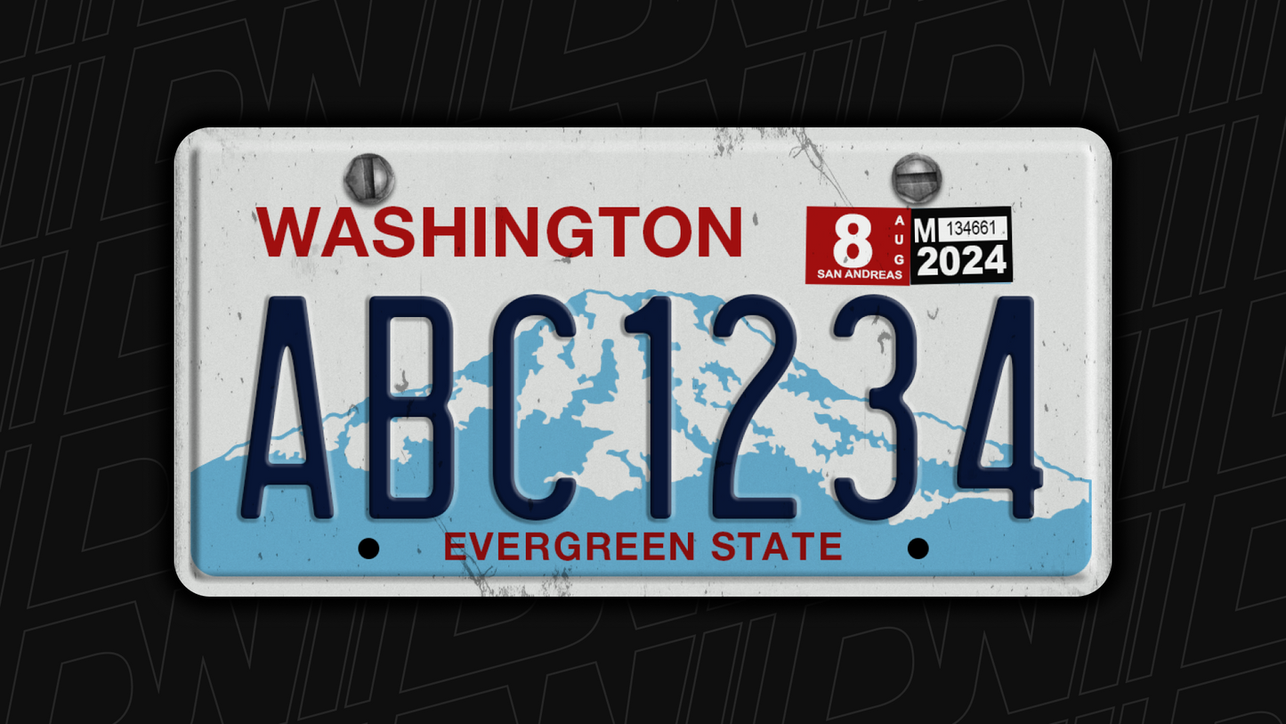 Washington Based License Plate Pack